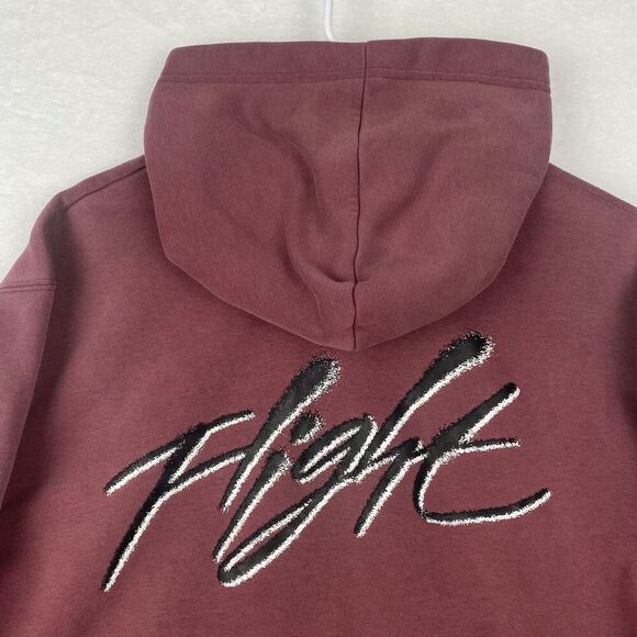 Jordan Hoodie Adult Medium Cherry Red Sweatshirt Logo Pockets Pullover Casual - Picture 4 of 11